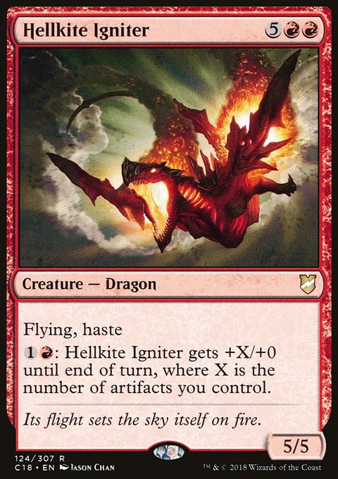 Hellkite Igniter, Commander 2018 #124, Magic: The Gathering card