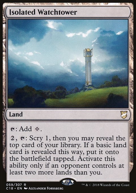 Isolated Watchtower, Commander 2018 #59, Magic: The Gathering card