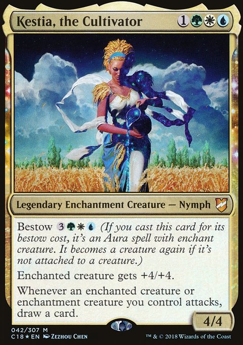 Kestia, the Cultivator, Commander 2018 #42, Magic: The Gathering card