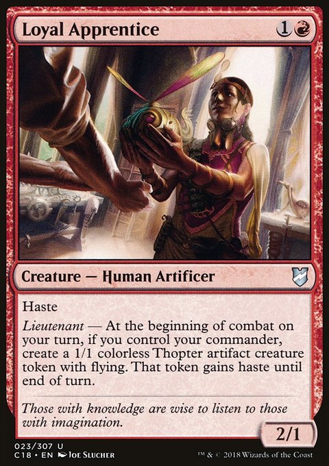Loyal Apprentice, Commander 2018 #23, Magic: The Gathering card