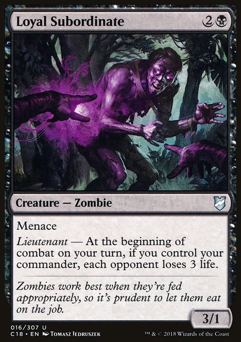 Loyal Subordinate, Commander 2018 #16, Magic: The Gathering card
