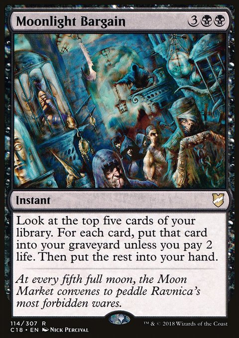 Moonlight Bargain, Commander 2018 #114, Magic: The Gathering card