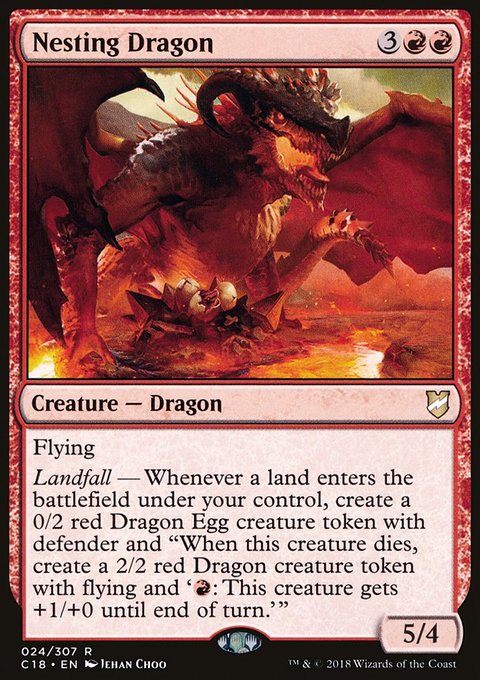 Nesting Dragon, Commander 2018 #24, Magic: The Gathering card