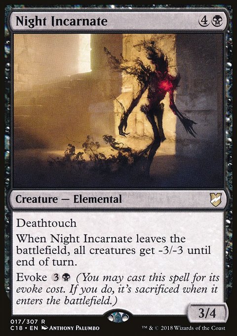 Night Incarnate, Commander 2018 #17, Magic: The Gathering card