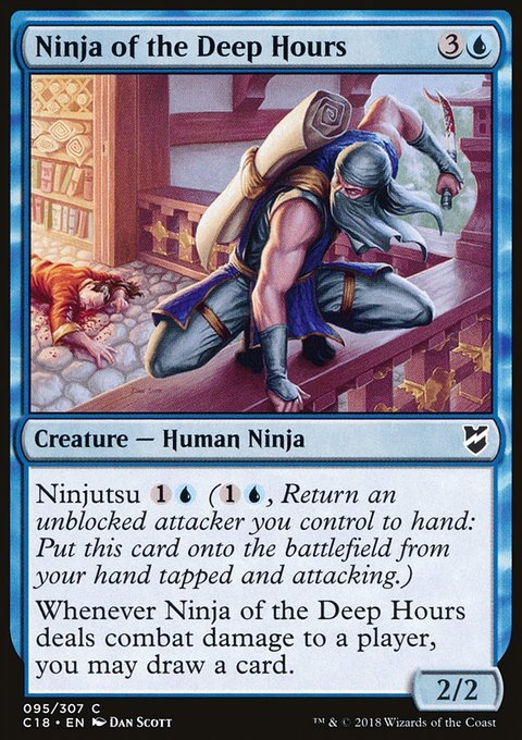 Ninja of the Deep Hours, Commander 2018 #95, Magic: The Gathering card