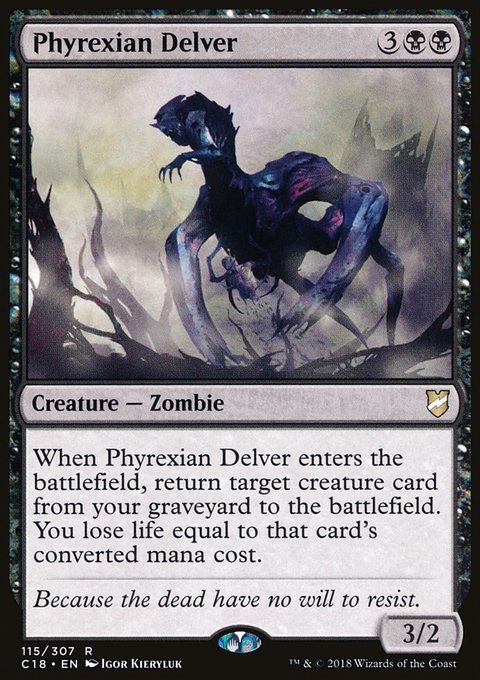 Phyrexian Delver, Commander 2018 #115, Magic: The Gathering card
