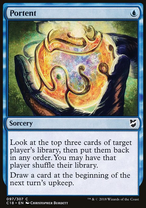 Portent, Commander 2018 #97, Magic: The Gathering card