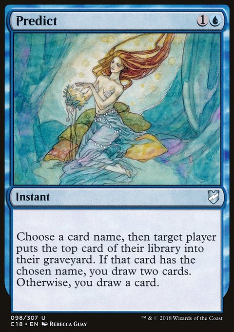 Predict, Commander 2018 #98, Magic: The Gathering card