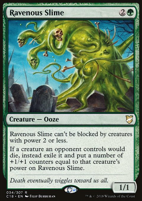 Ravenous Slime, Commander 2018 #34, Magic: The Gathering card