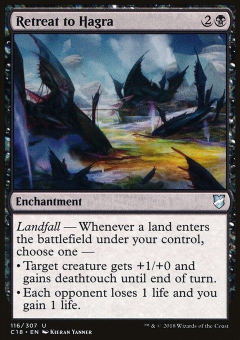 Retreat to Hagra, Commander 2018 #116, Magic: The Gathering card