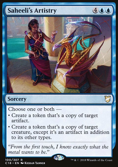 Saheeli's Artistry, Commander 2018 #100, Magic: The Gathering card