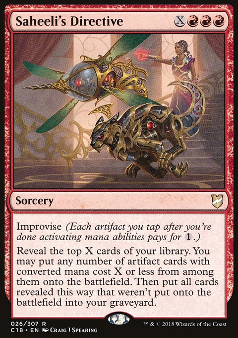 Saheeli's Directive, Commander 2018 #26, Magic: The Gathering card