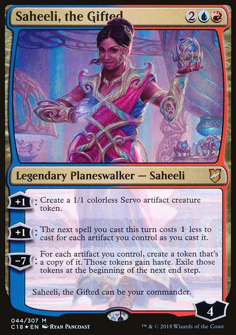 Saheeli, the Gifted, Commander 2018 #44, Magic: The Gathering card