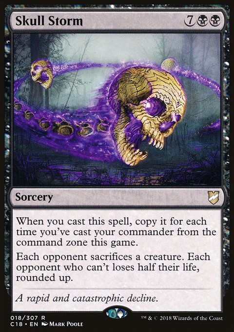 Skull Storm, Commander 2018 #18, Magic: The Gathering card