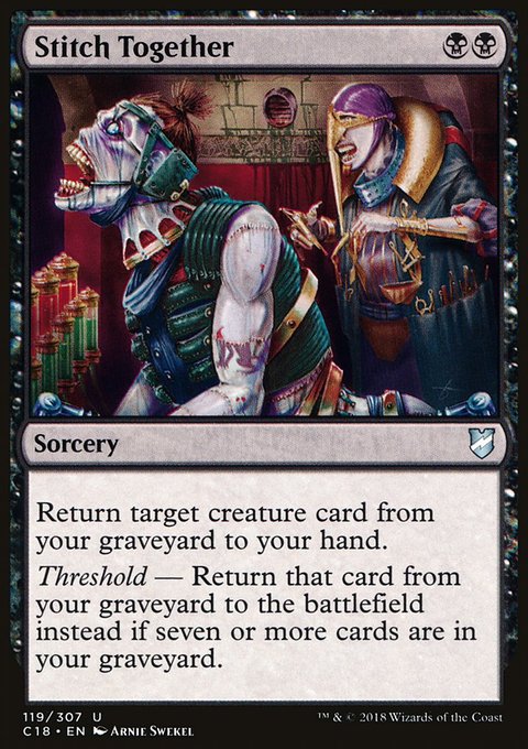 Stitch Together, Commander 2018 #119, Magic: The Gathering card