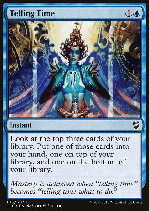 Telling Time, Commander 2018 #105, Magic: The Gathering card