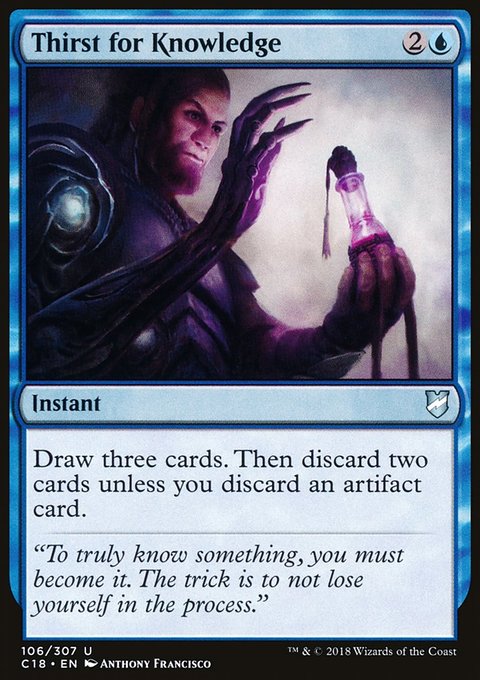 Thirst for Knowledge, Commander 2018 #106, Magic: The Gathering card