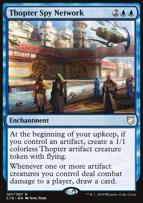 Thopter Spy Network, Commander 2018 #107, Magic: The Gathering card