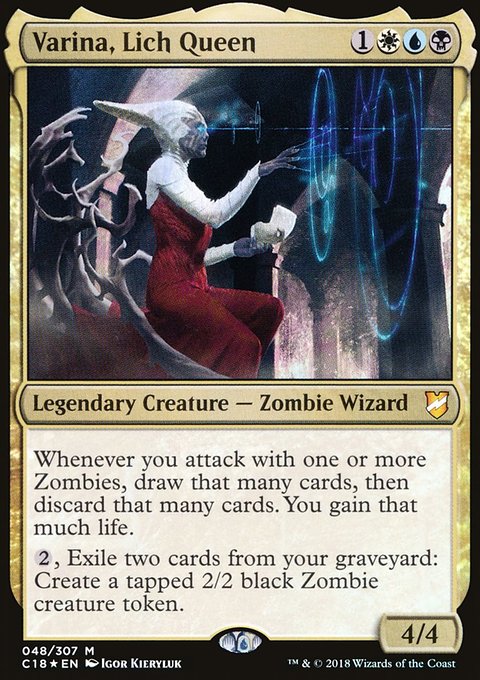 Varina, Lich Queen, Commander 2018 #48, Magic: The Gathering card