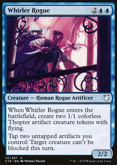 Whirler Rogue, Commander 2018 #111, Magic: The Gathering card