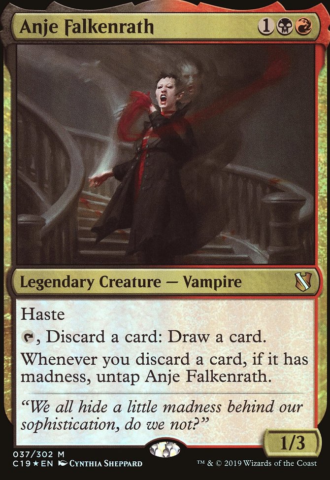Anje Falkenrath, Commander 2019 Oversized #37, Magic: The Gathering card