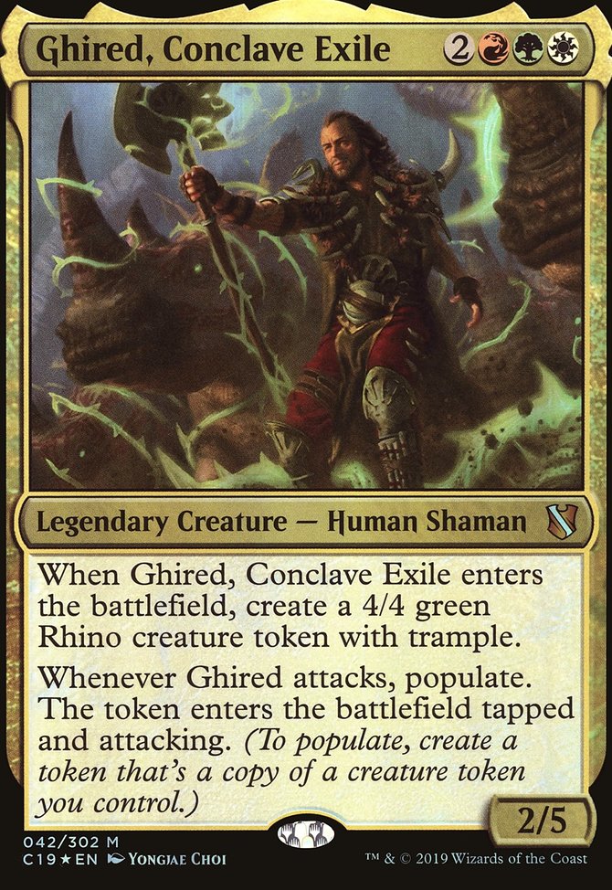 Ghired, Conclave Exile, Commander 2019 Oversized #42, Magic: The Gathering card