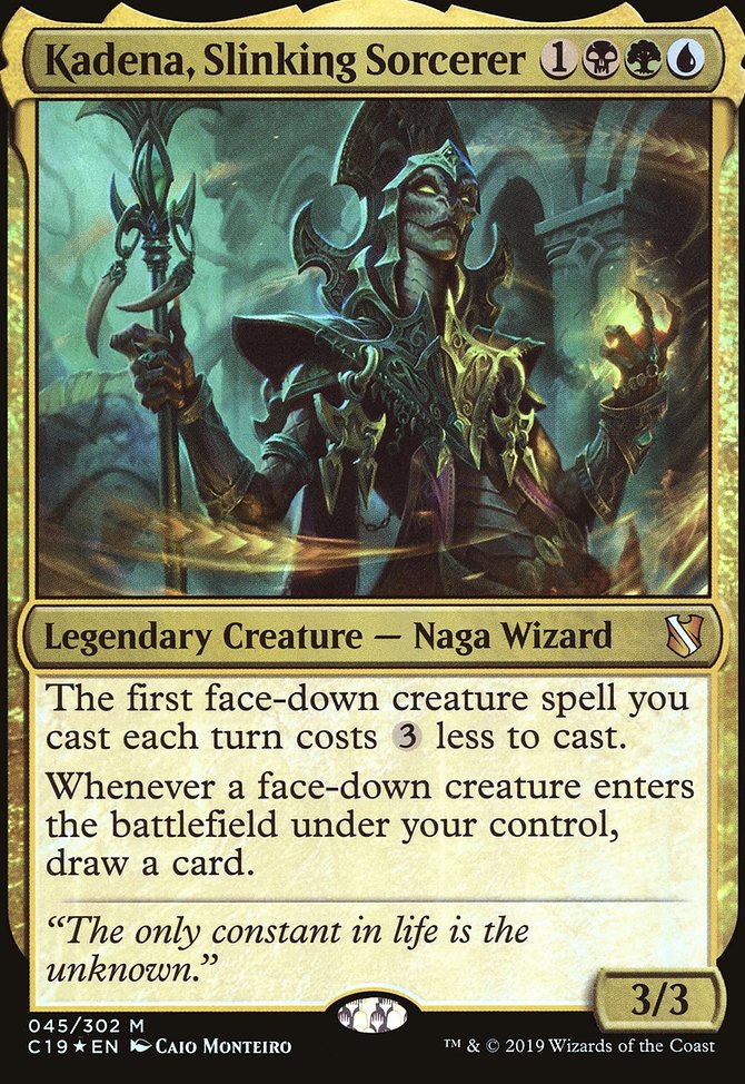 Kadena, Slinking Sorcerer, Commander 2019 Oversized #45, Magic: The Gathering card