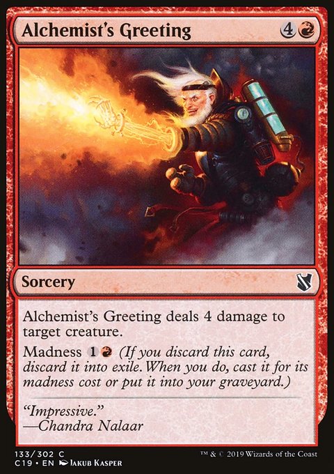 Alchemist's Greeting, Commander 2019 #133, Magic: The Gathering card