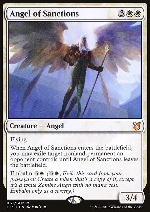 Angel of Sanctions, Commander 2019 #61, Magic: The Gathering card