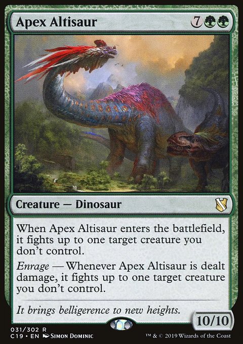 Apex Altisaur, Commander 2019 #31, Magic: The Gathering card