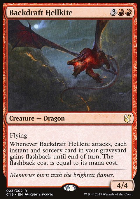 Backdraft Hellkite, Commander 2019 #23, Magic: The Gathering card