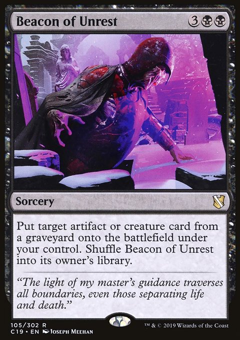 Beacon of Unrest, Commander 2019 #105, Magic: The Gathering card