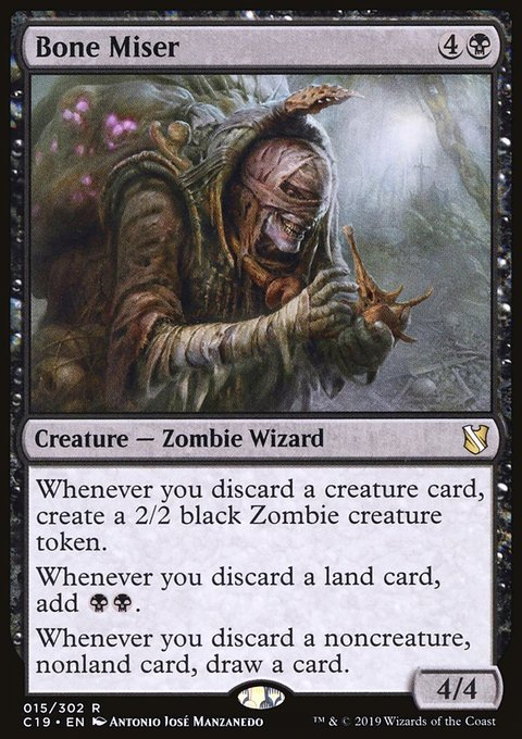 Bone Miser, Commander 2019 #15, Magic: The Gathering card