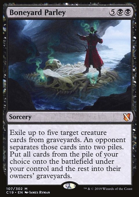 Boneyard Parley, Commander 2019 #107, Magic: The Gathering card