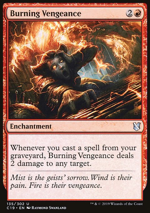 Burning Vengeance, Commander 2019 #135, Magic: The Gathering card