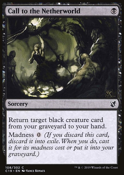 Call to the Netherworld, Commander 2019 #108, Magic: The Gathering card