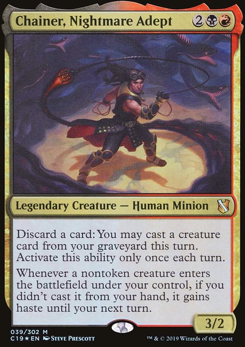 Chainer, Nightmare Adept, Commander 2019 #39, Magic: The Gathering card