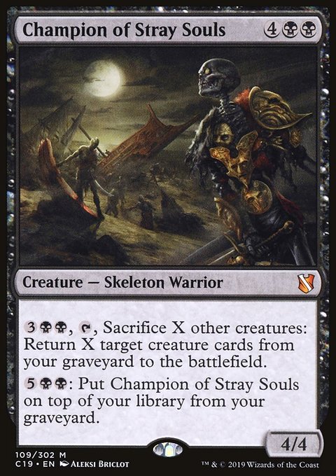 Champion of Stray Souls, Commander 2019 #109, Magic: The Gathering card