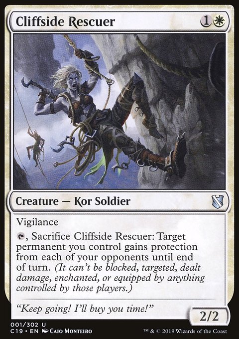 Cliffside Rescuer, Commander 2019 #1, Magic: The Gathering card