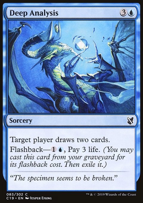 Deep Analysis, Commander 2019 #83, Magic: The Gathering card