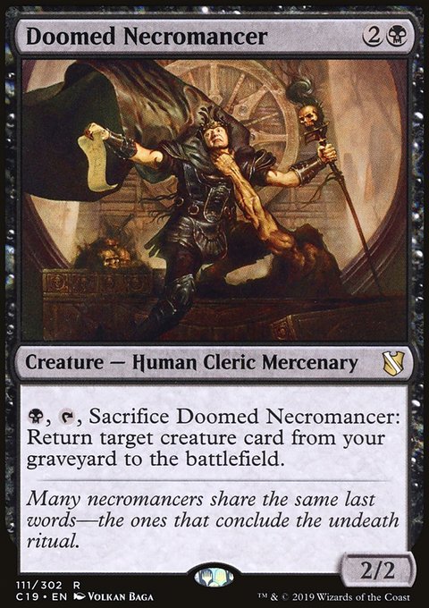 Doomed Necromancer, Commander 2019 #111, Magic: The Gathering card