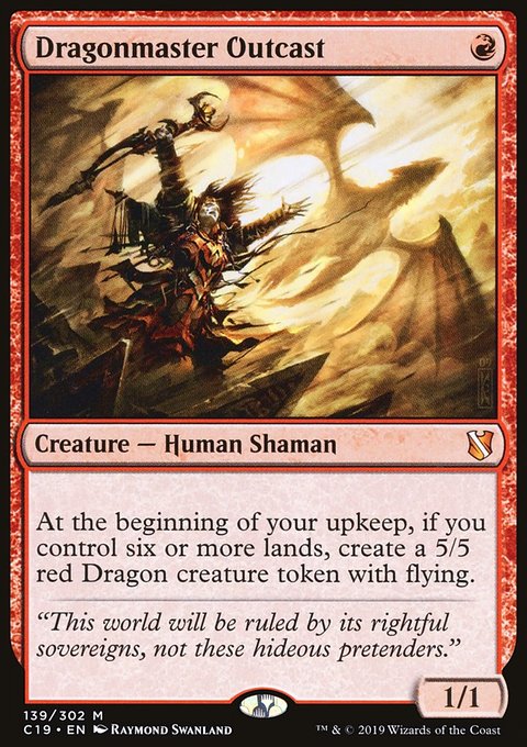 Dragonmaster Outcast, Commander 2019 #139, Magic: The Gathering card
