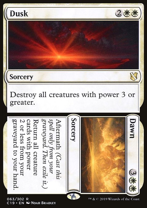 Dusk // Dawn, Commander 2019 #63, Magic: The Gathering card