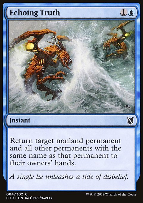 Echoing Truth, Commander 2019 #84, Magic: The Gathering card