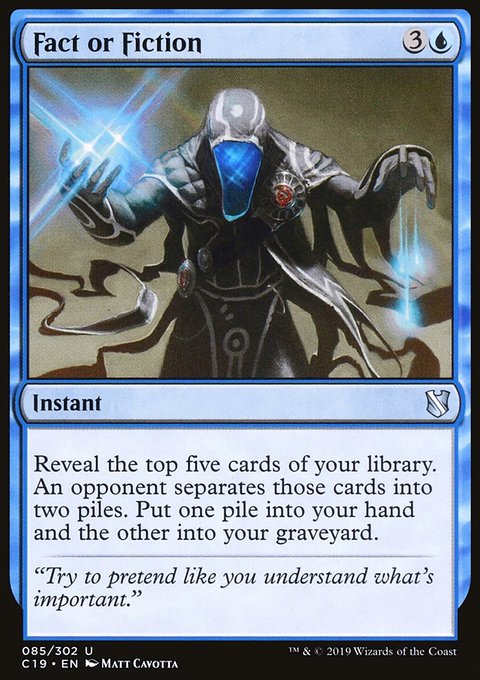 Fact or Fiction, Commander 2019 #85, Magic: The Gathering card