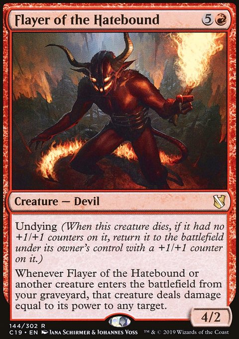 Flayer of the Hatebound, Commander 2019 #144, Magic: The Gathering card