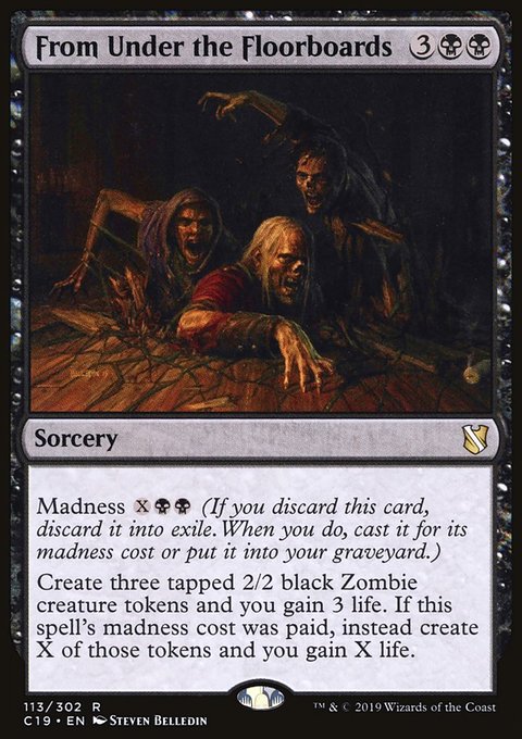 From Under the Floorboards, Commander 2019 #113, Magic: The Gathering card