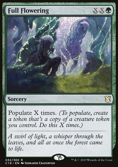 Full Flowering, Commander 2019 #32, Magic: The Gathering card