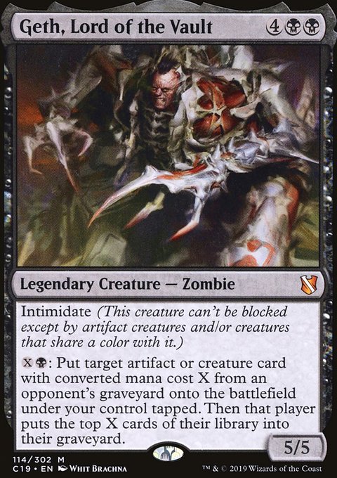 Geth, Lord of the Vault, Commander 2019 #114, Magic: The Gathering card