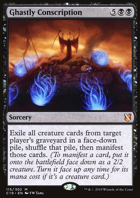 Ghastly Conscription, Commander 2019 #115, Magic: The Gathering card